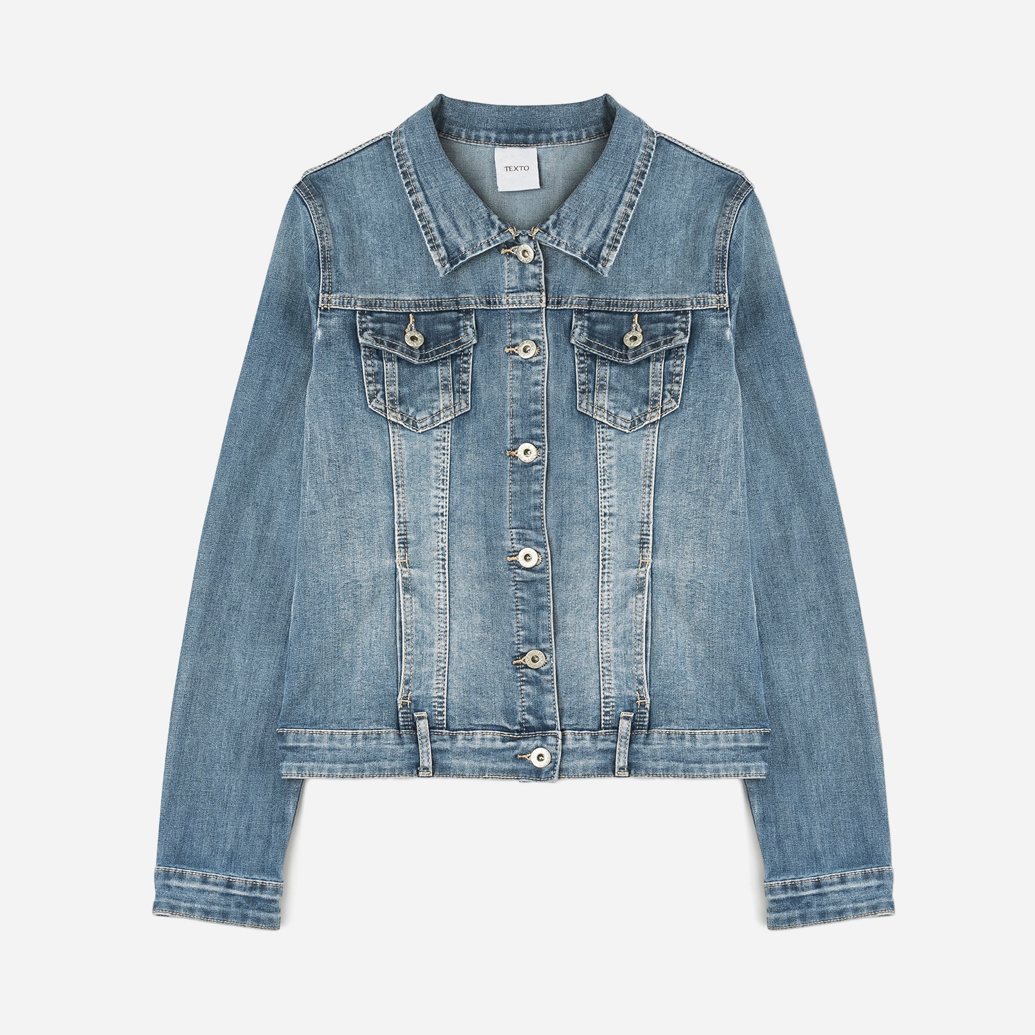 Veste en jean TEXTO bleu délavé