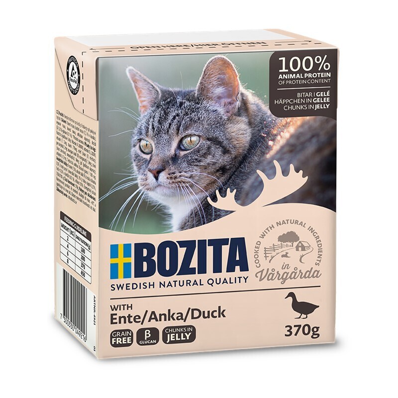 BOZITA Nassfutter BOZITA Häppchen in Gelee 6x370g Ente