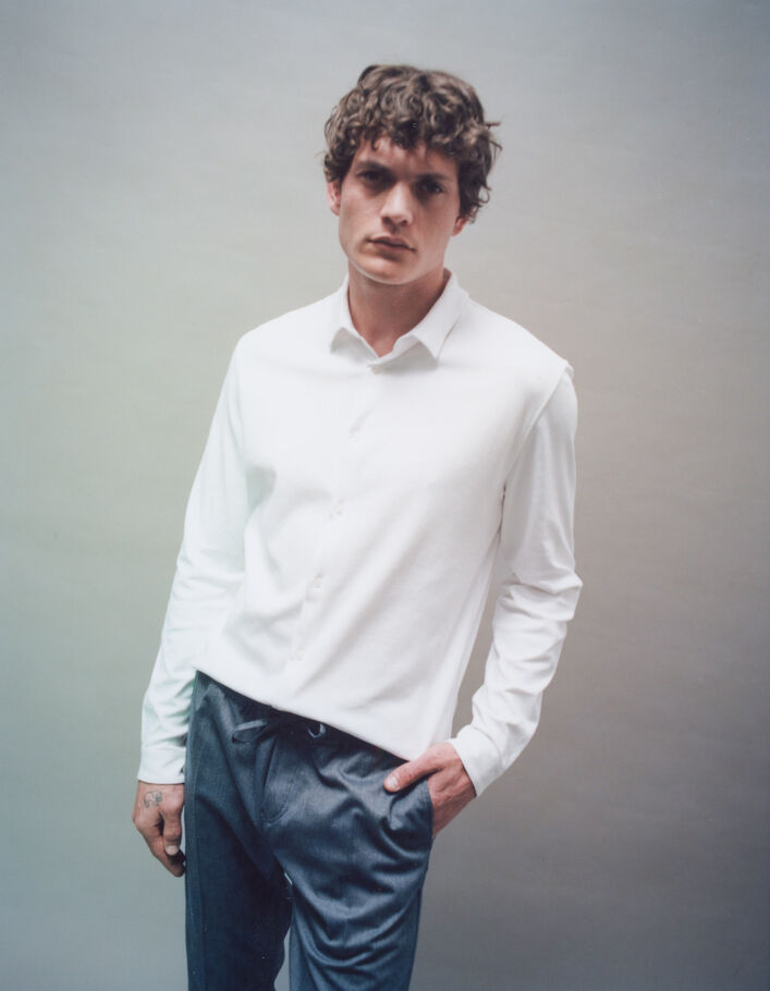 Chemise EASY blanche ABSOLUTE DRY en maille Homme