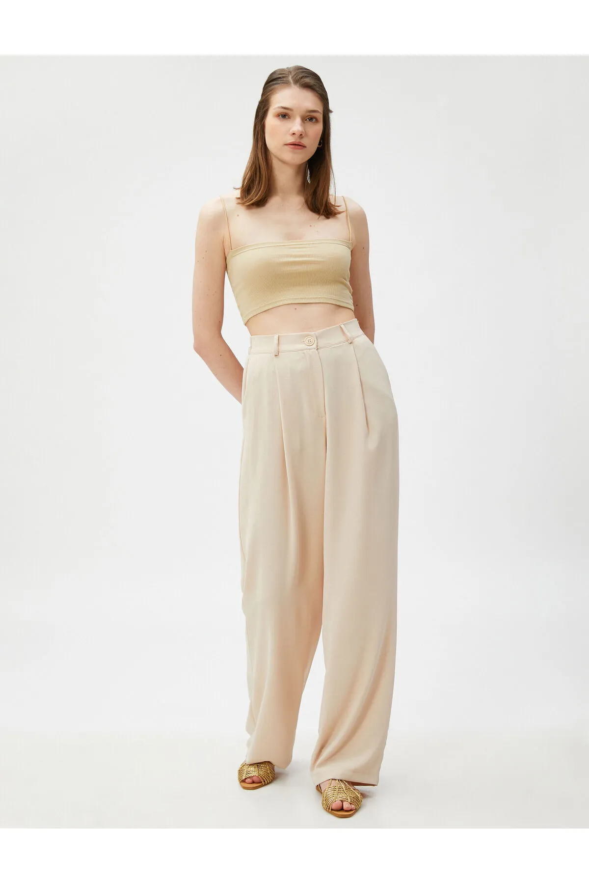 Koton  Hose mit weitem Bein und Falten