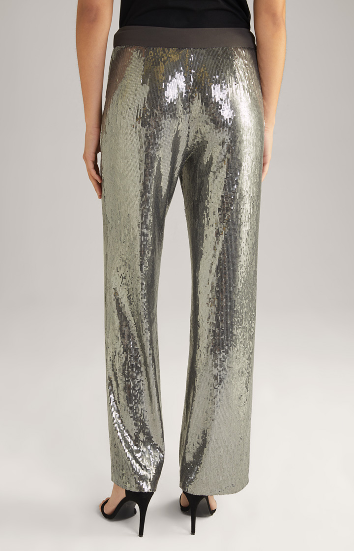 Pailletten-Hose in Grau