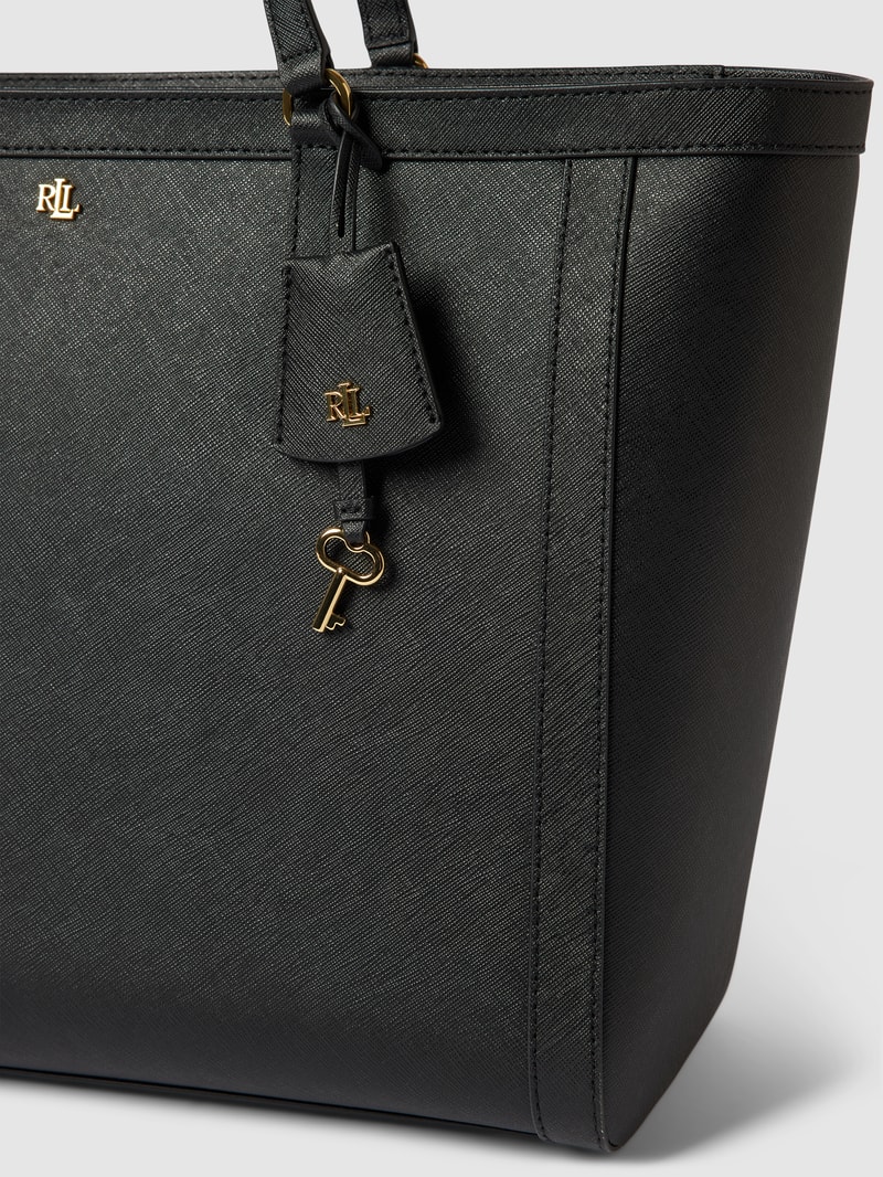 Shopper mit Label-Applikation Modell 'CLARE' in schwarz