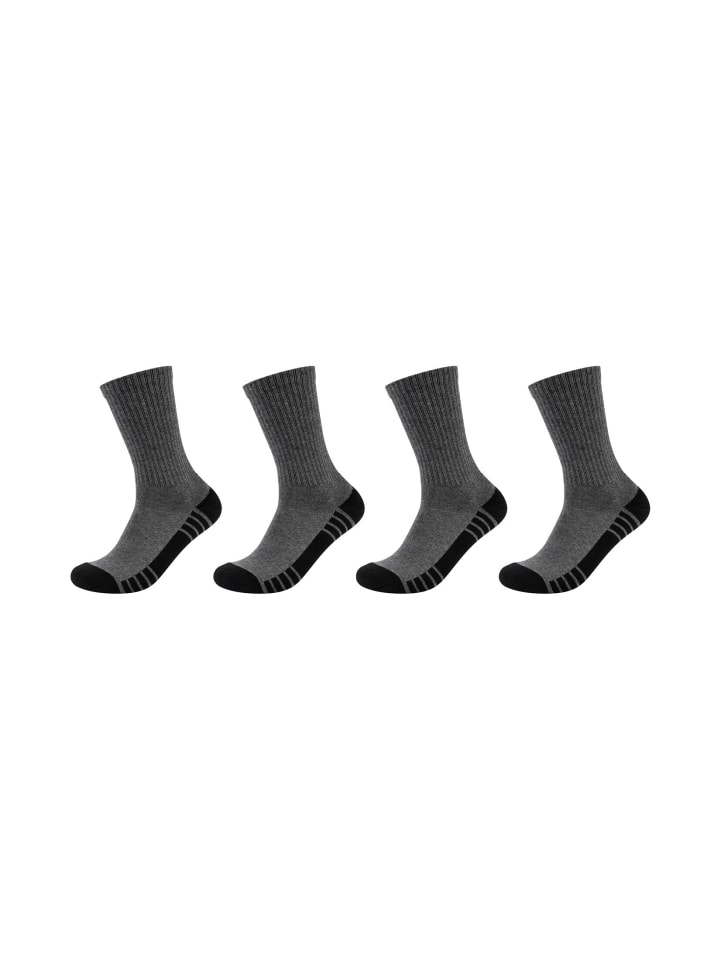 Skechers Tennissocken 4er Pack cushioned in dunkelgrau melange günstig kaufen