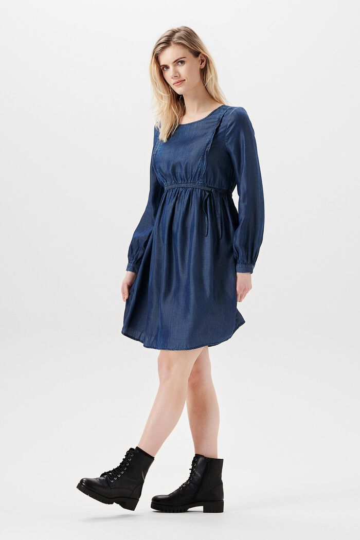 Kleid im Denim-Style mit Stillfunktion, TENCEL™