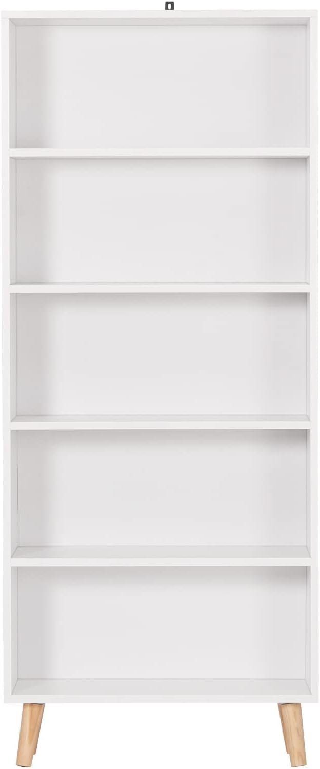 Woltu Bücherregal, 1-tlg., Standregal Raumteiler mit 5 Fächern Aktenregal
