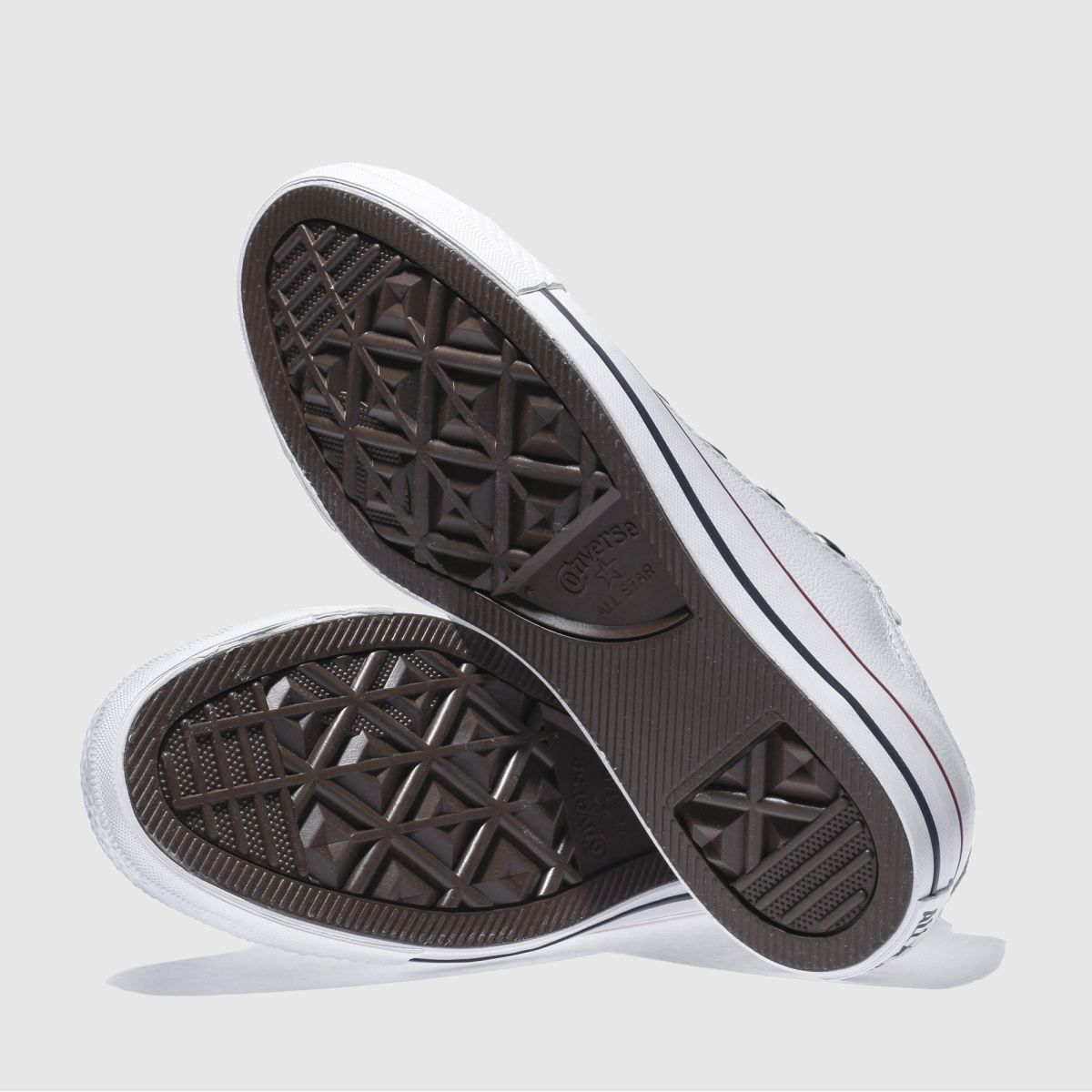 Converse – All Star – Vita sneakers med oxmönster