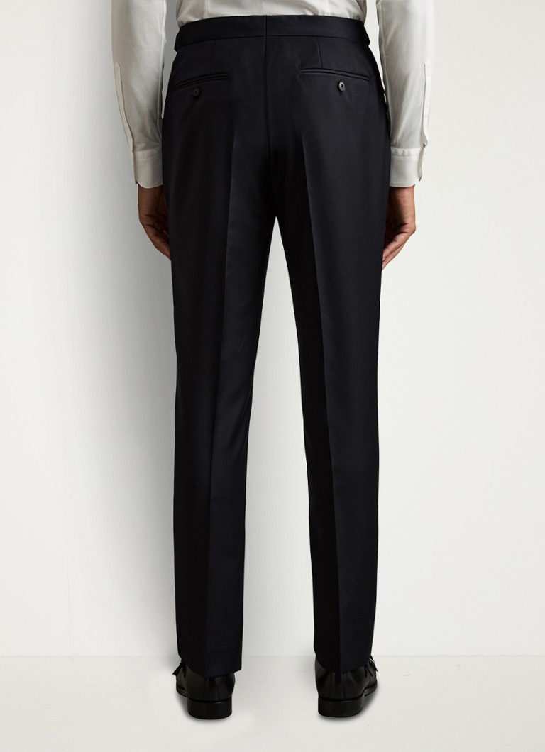 Pantaloni Reiss Aspire din lână, croială modernă, mulată.
