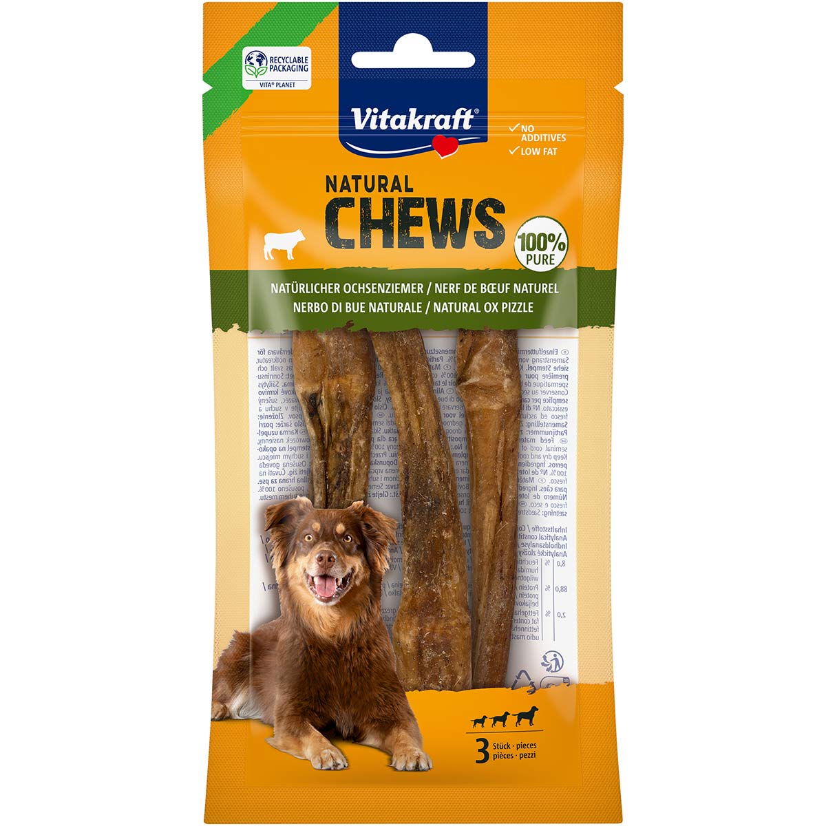 Vitakraft CHEWS pure Ochsenziemer 3 Stück kaufen bei ZooRoyal