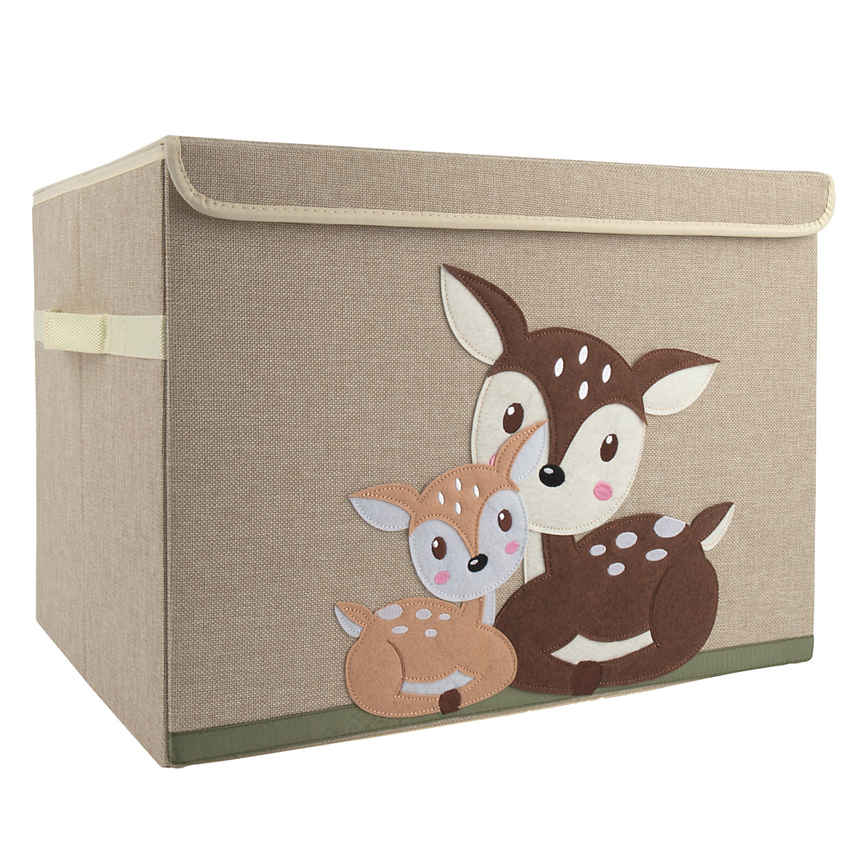 Aufbewahrungsbox mit Deckel Kinder Spielzeugkiste 65 L faltbar Staubox Stoffbox Aufbewahrungsboxen