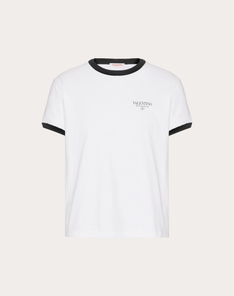 Camiseta de algodão com estampa Valentino