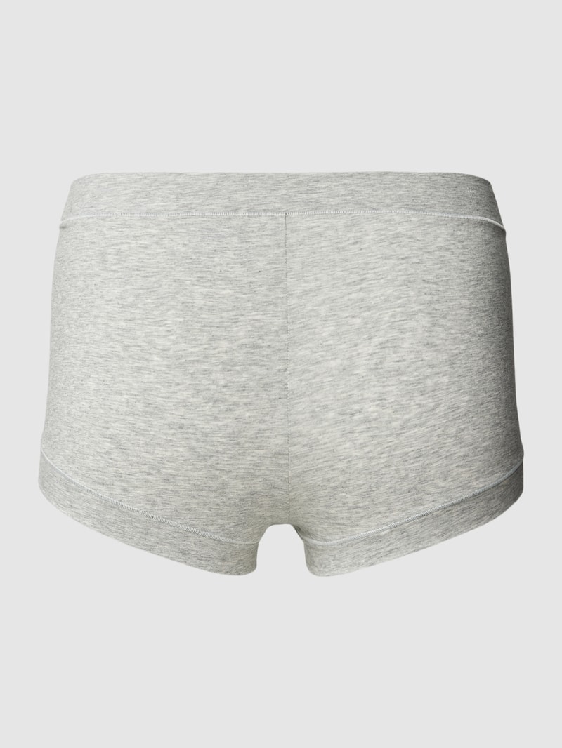 Pyjama-Shorts mit Label-Detail Modell 'Girl Short' in hellgrau meliert