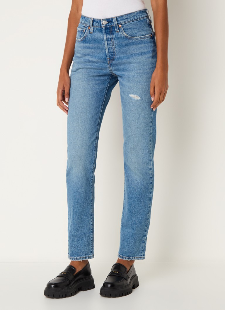 Jeans Levi's 501 a vita alta, vestibilità slim, lavaggio medio