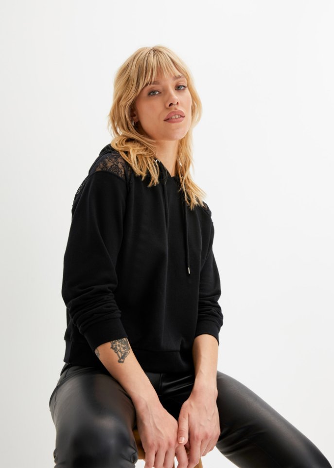 Sweatshirt mit Spitze