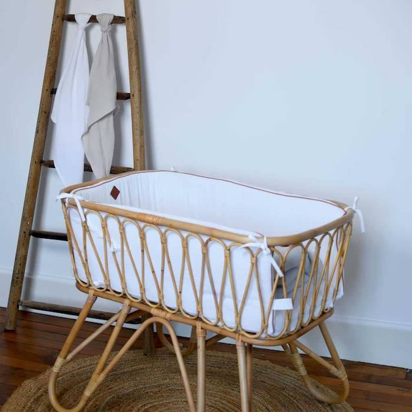 Tour de lit universel en gaze de coton, Jeanne Biscuit Dès la naissance marron
