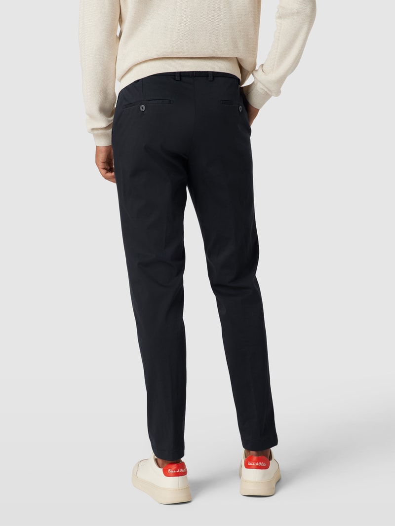 Regular Fit Chino im unifarbenen Design Modell 'Tilo' in schwarz