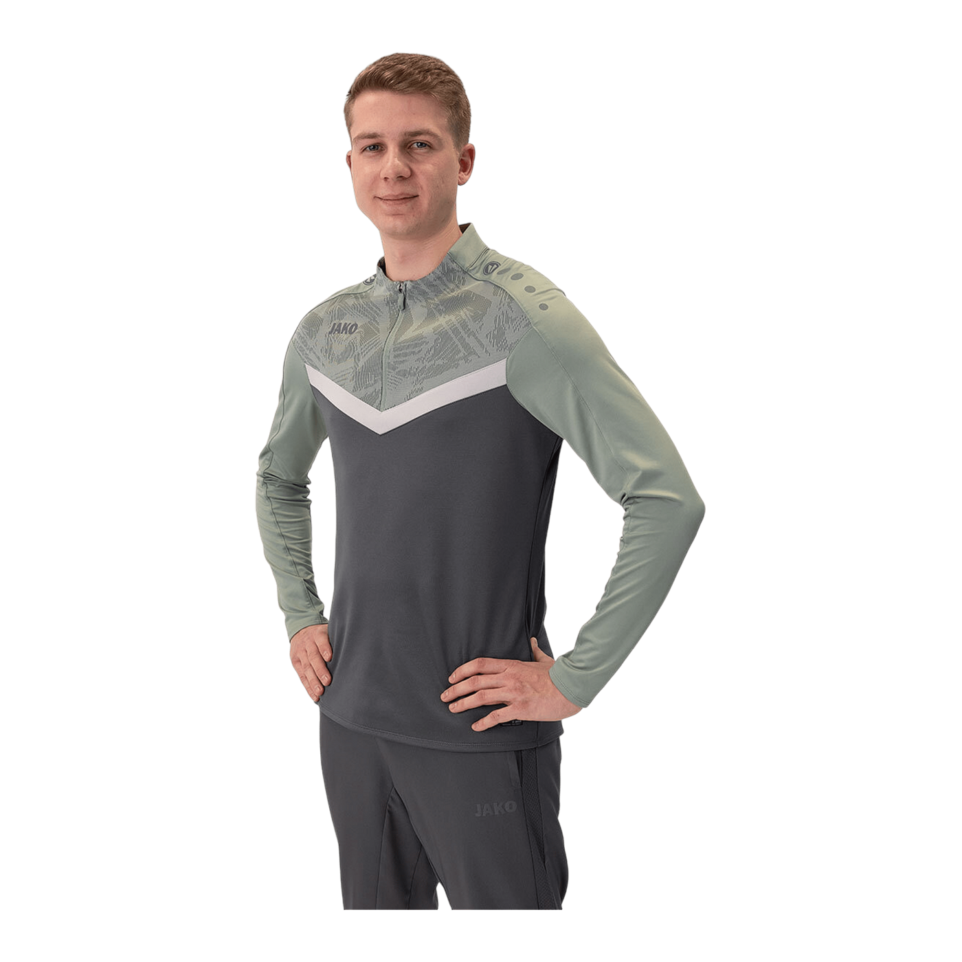 JAKO Iconic HalfZip Sweatshirt Grau F852