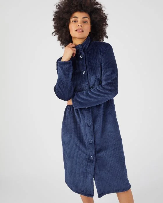 Robe de chambre boutonnée maille chaude Thermolactyl