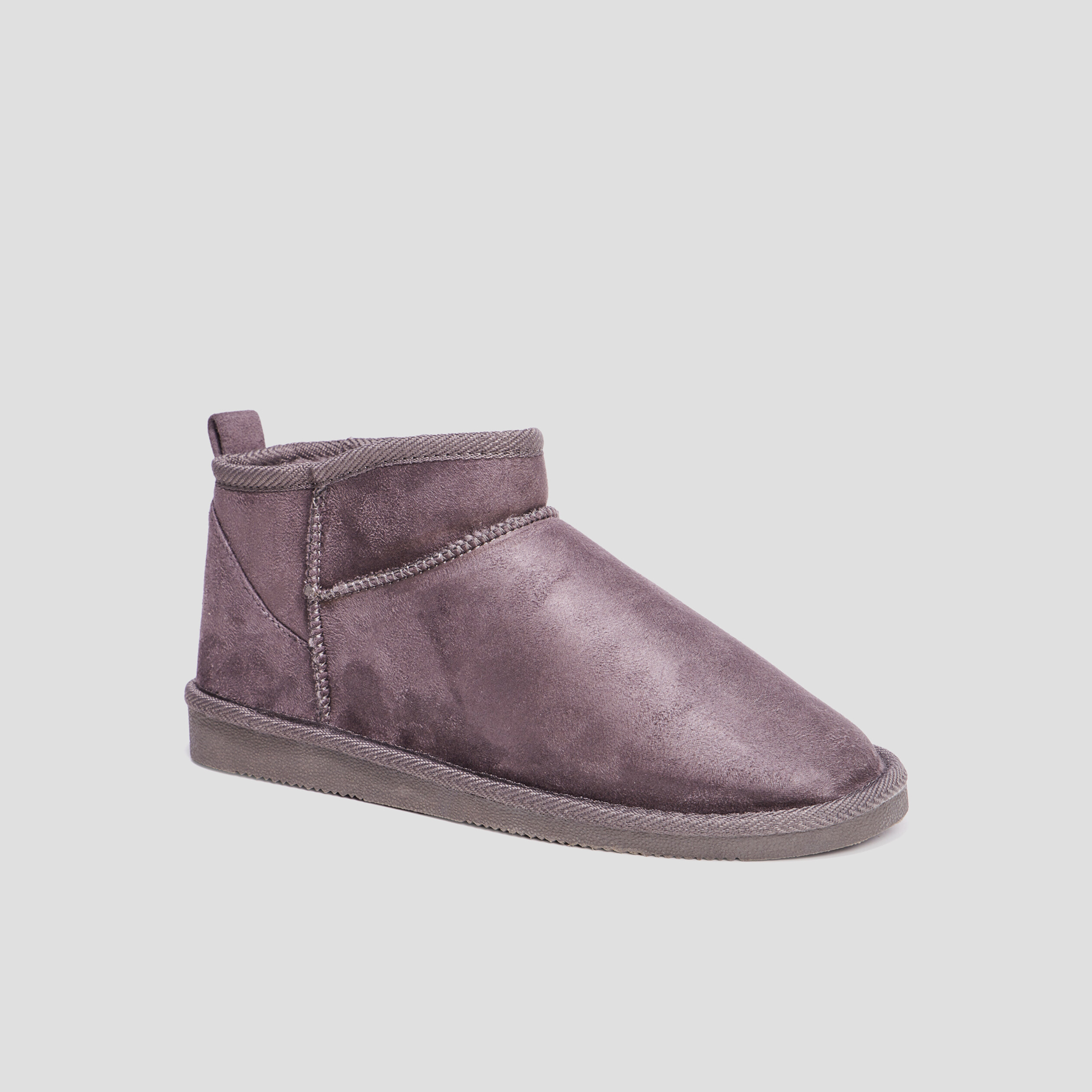 Bottines imitation fourrure gris femme | La Halle
