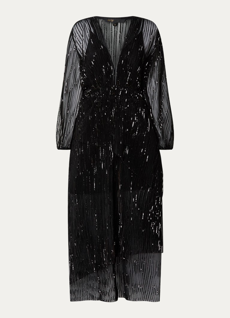 Rochie midi Maje cu paiete semitransparente