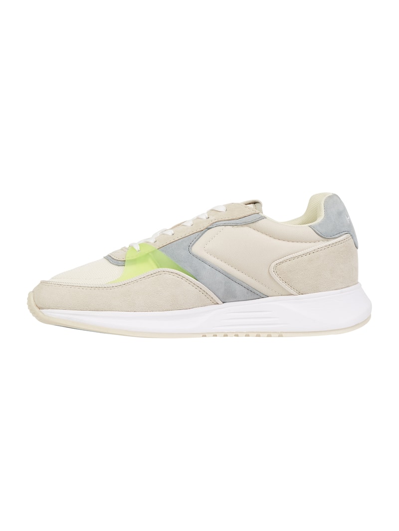 Sneaker aus Leder in beige