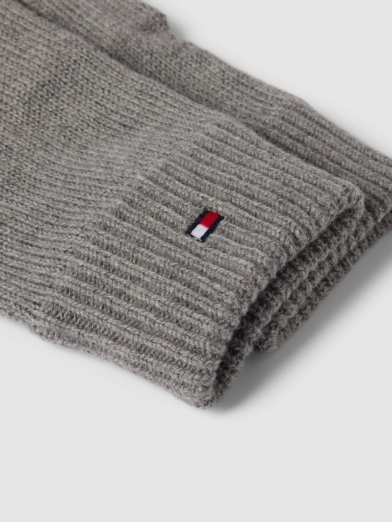 Handschuhe mit Label-Detail Modell 'ESSENTIAL FLAG' in mittelgrau
