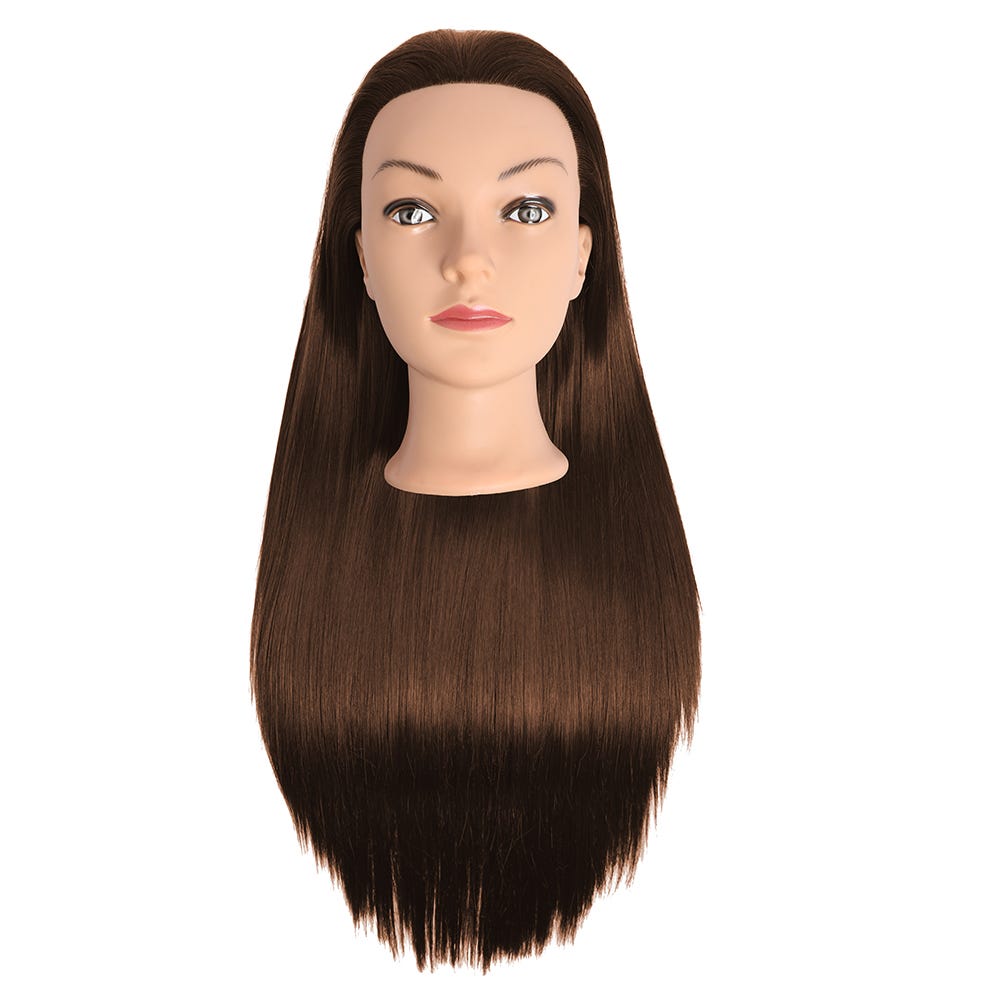 Efalock Übungskopf Emotion Lexa Synthetik-Haar braun 60cm