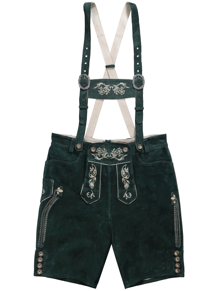 JP1880 Lederhose in flaschengrün günstig kaufen