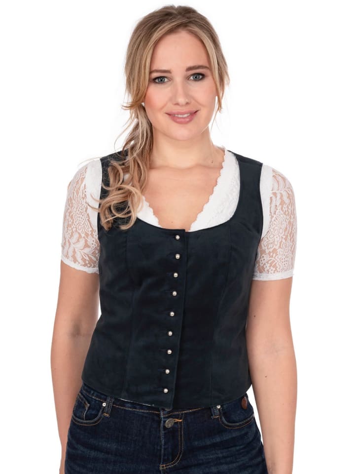 OS-Trachten Mieder 453001-3060 in blau günstig kaufen