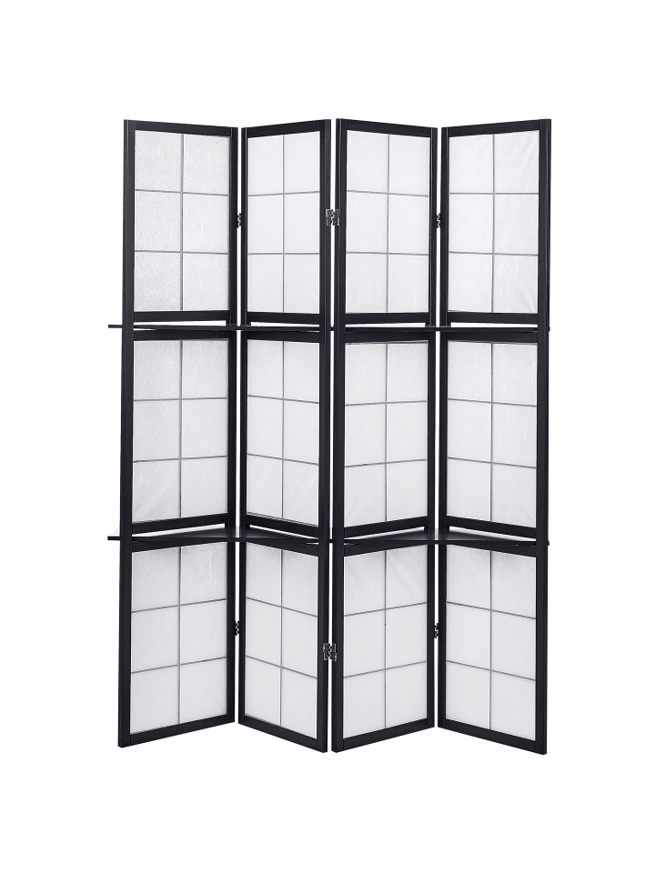 Beliani Paravent GOMAGOI in Schwarz - (W) 120 x (H) 170 x (L) 2 cm günstig kaufen onesize
