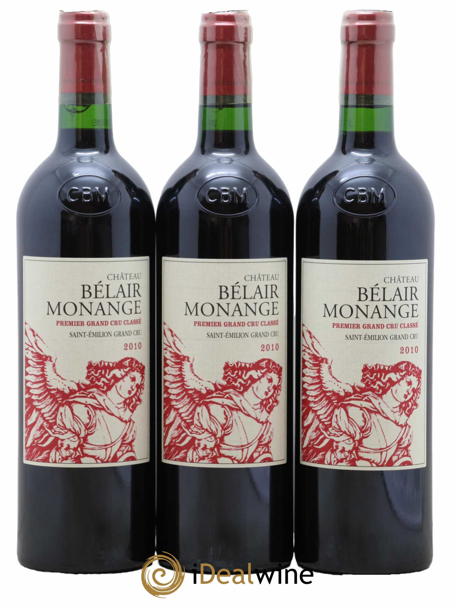 Château Belair (Belair-Monange) 1er Grand Cru Classé B  2010 - Lot de 3 Bouteilles