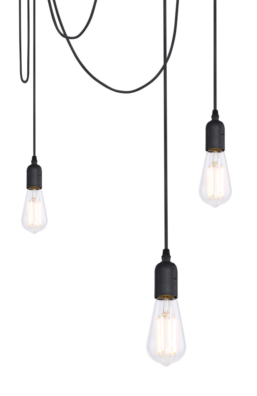 Globo Lighting - OLIVER - Hängeleuchte Metall schwarz, 5x E27