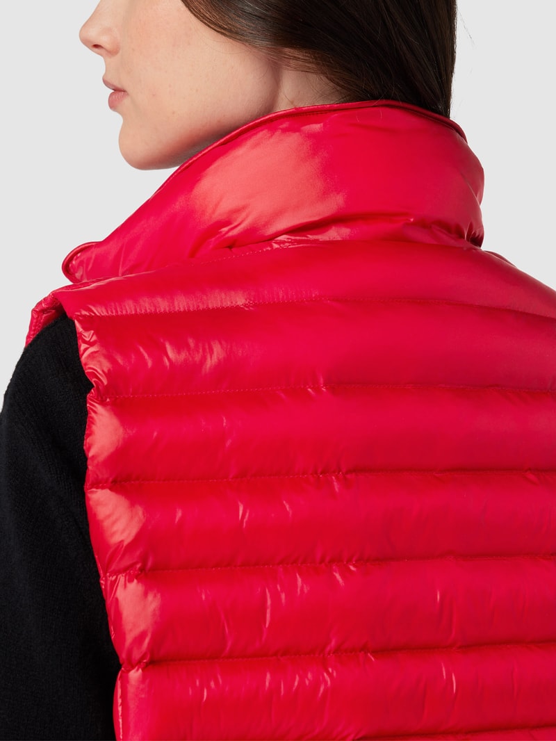 Steppweste mit Label-Detail Modell 'ITALY' in rot