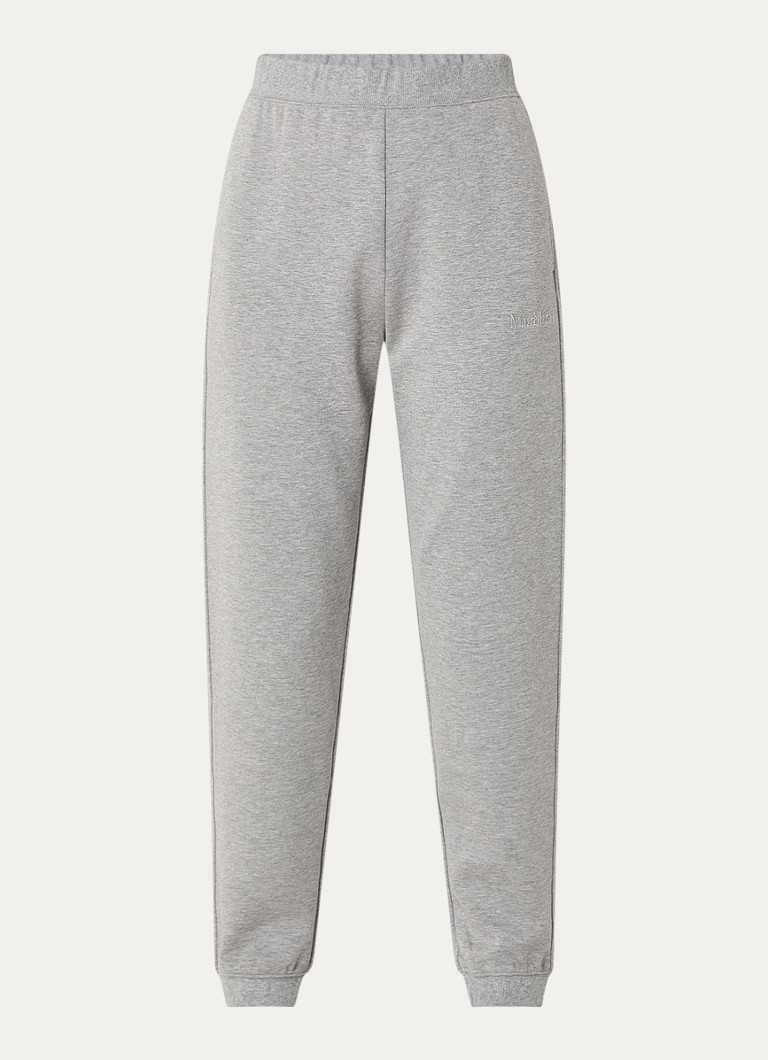 MaxMara Po high waist tapered fit jogging trousers with logo embroidery