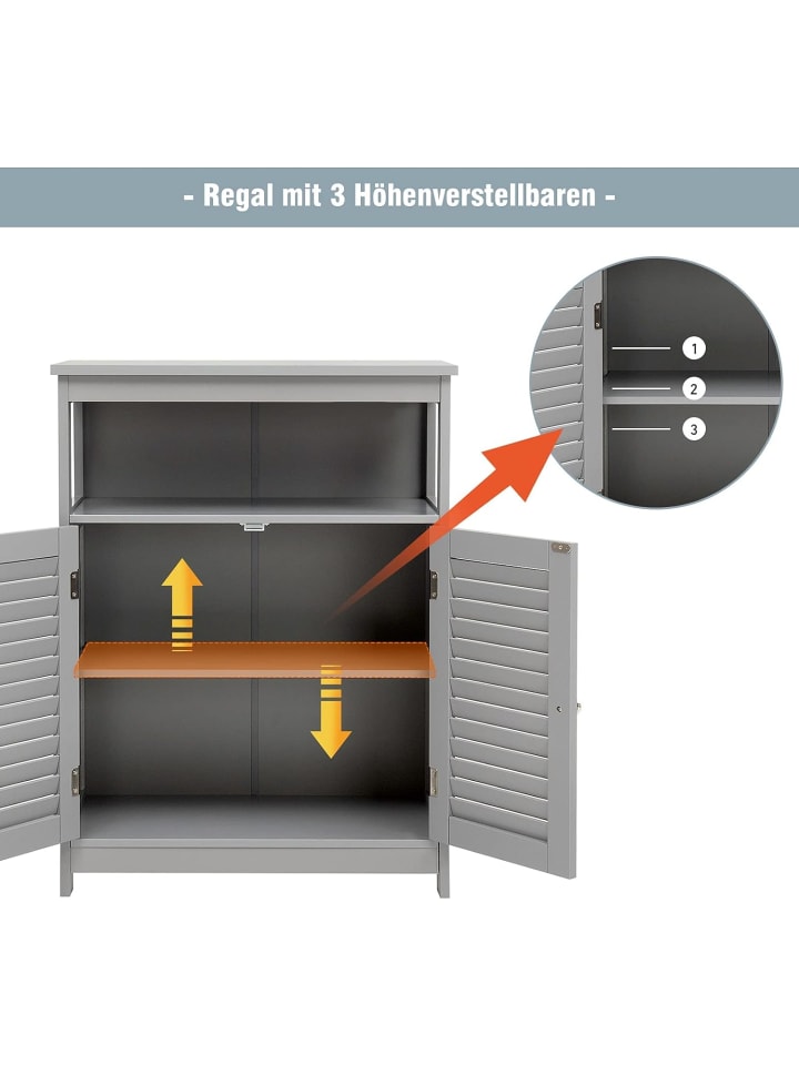 COSTWAY Badezimmerschrank in Grau günstig kaufen onesize
