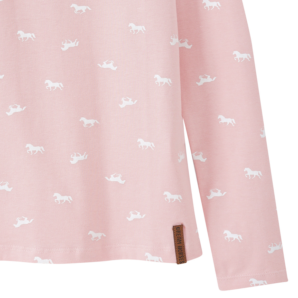 Mädchen Langarmshirt mit Pferde-Allover