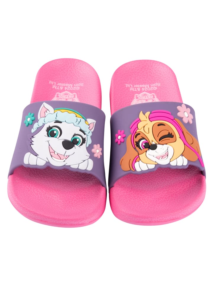 Paw Patrol Paw Patrol Badelatschen Skye und Everest Badeschlappen Badesandalen in pink günstig kaufen