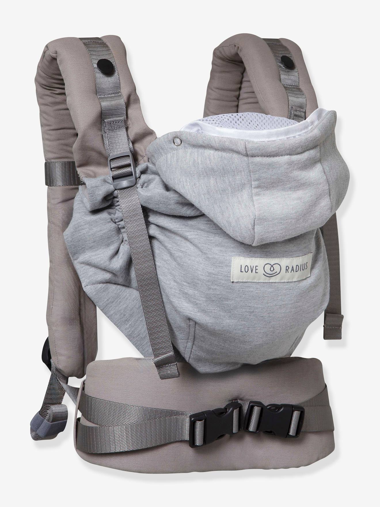 Physiologische Babytrage HoodieCarrier 2 LOVE RADIUS by JPMBB - schwarz