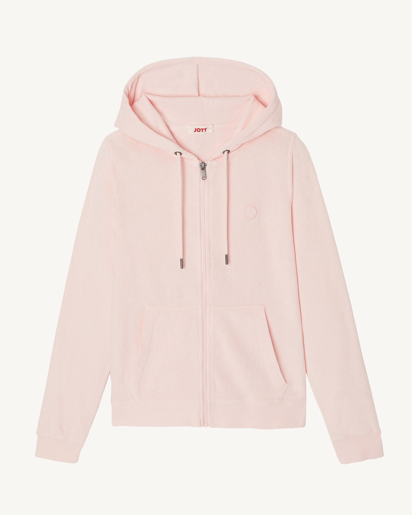 Veste zipée éponge Rose clair Corail