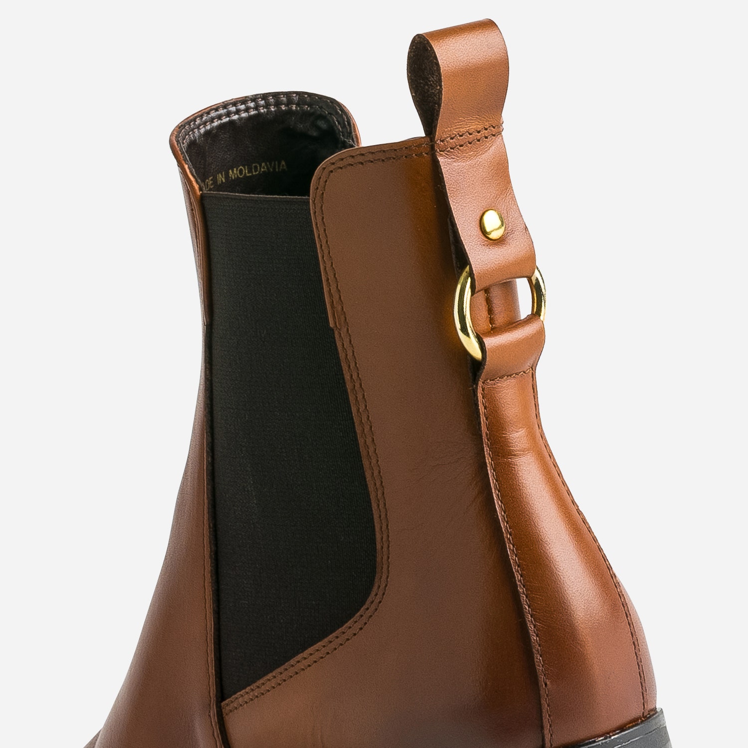 Chelsea boots camel en cuir