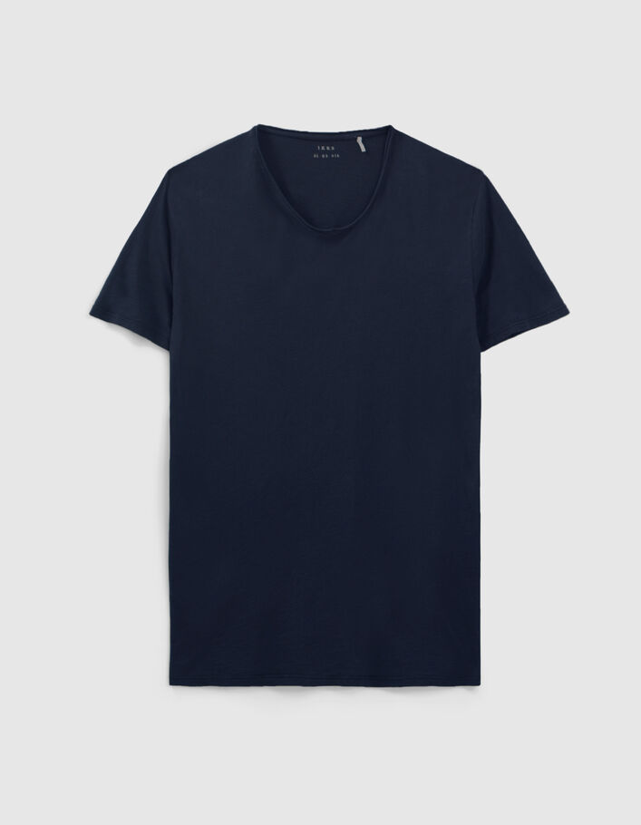 T-shirt L'Essentiel marine col V Homme