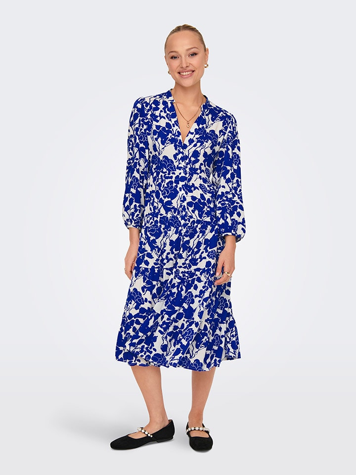 ONLY Kleid in Weiß/ Blau günstig kaufen