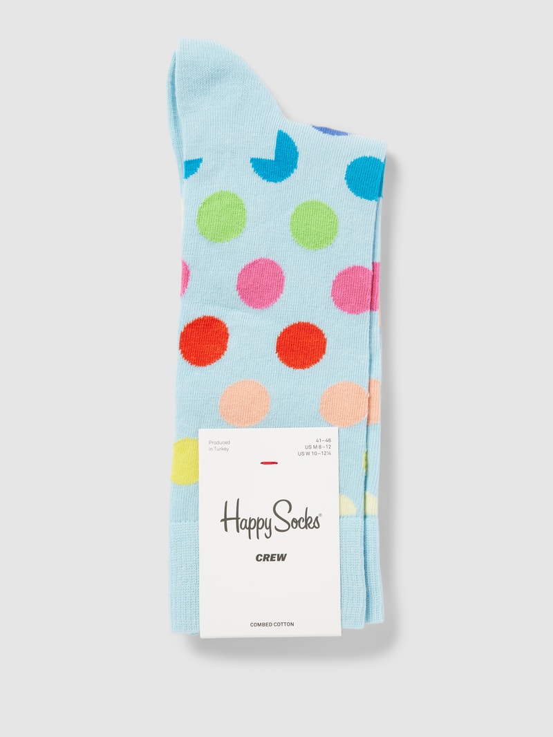 Socken mit Allover-Muster Modell 'BIG DOT' in hellblau