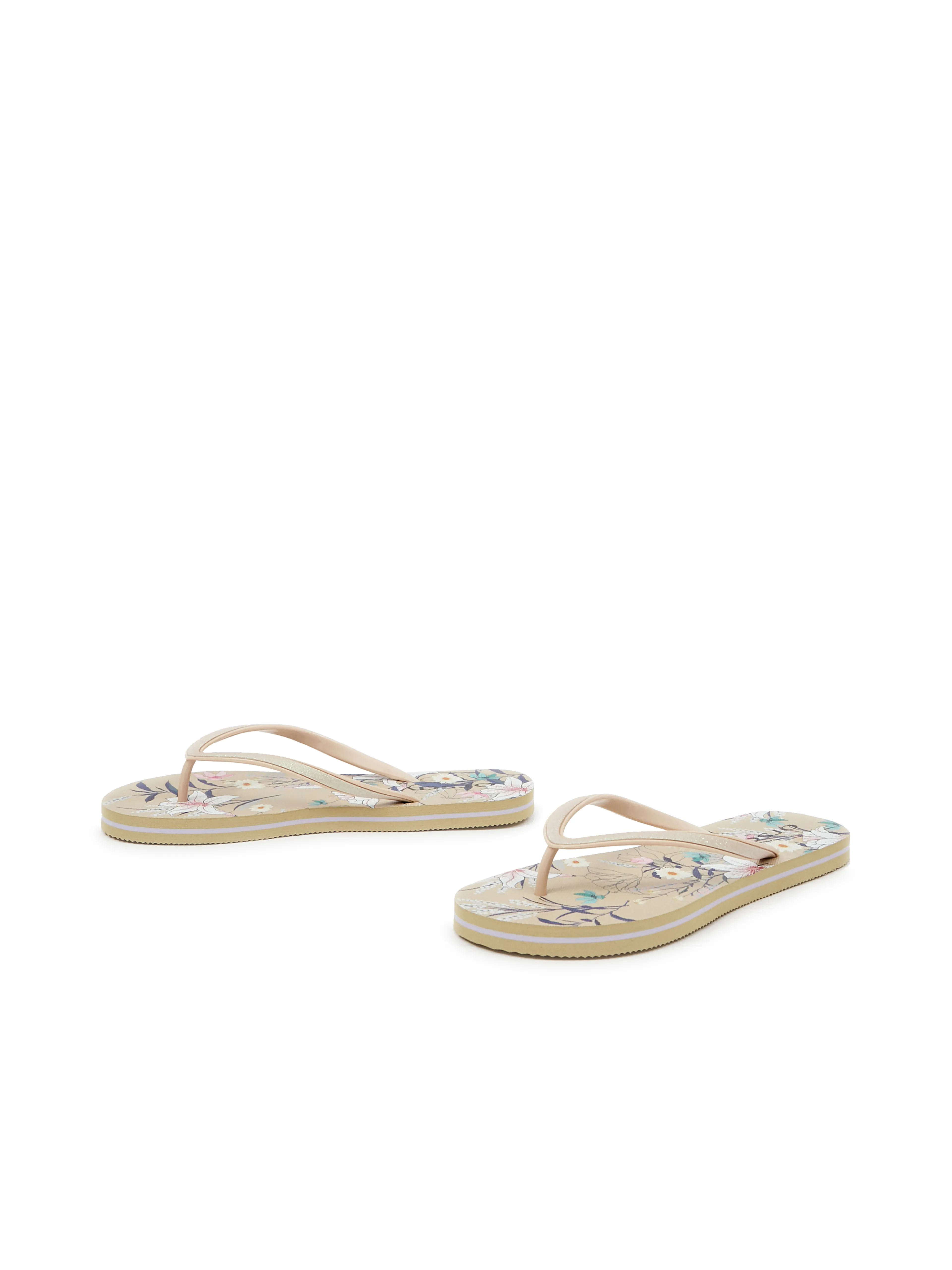 Beige gemusterte Damen-Flip-Flops ORSAY