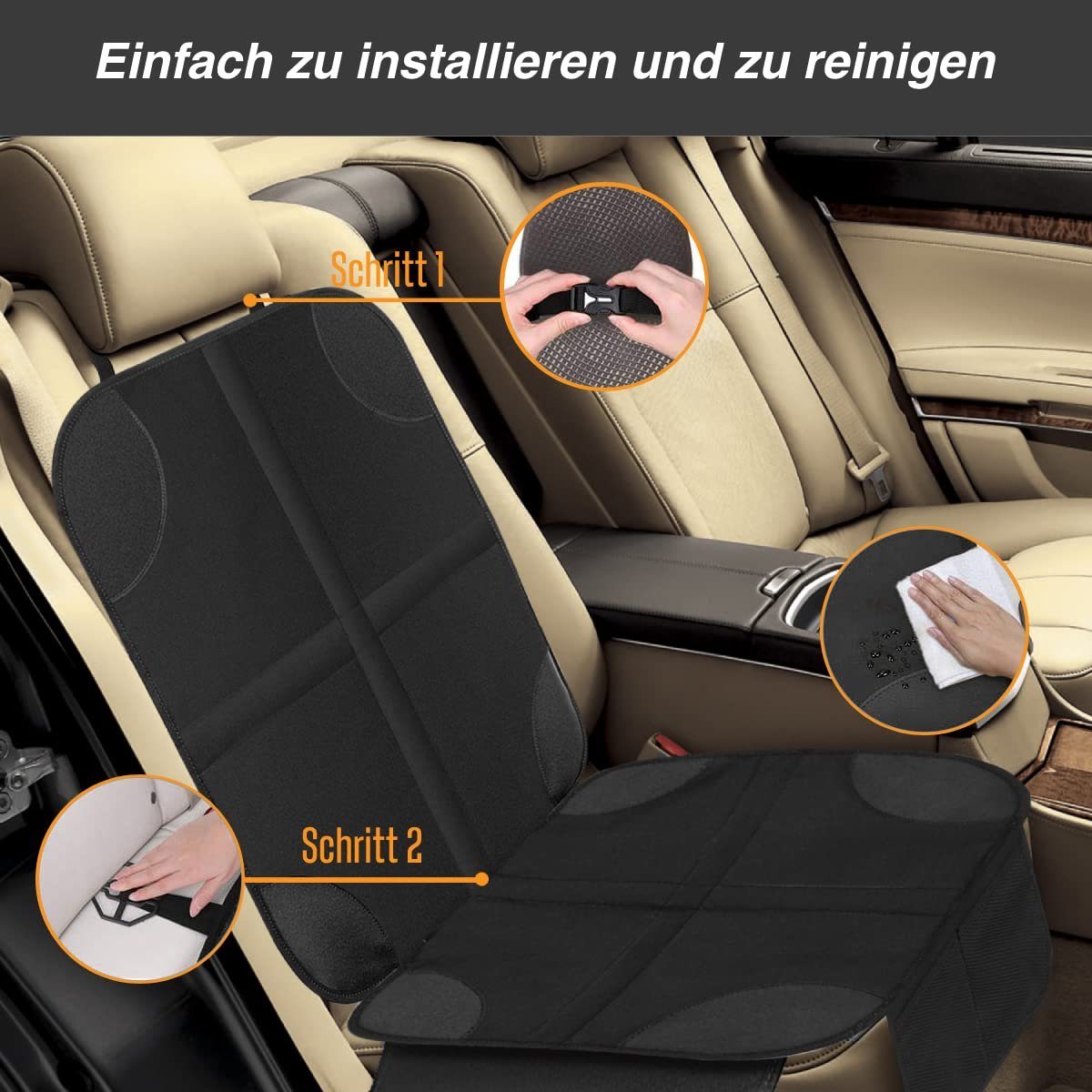 Einemgeld Autokindersitz 1Stk ISOFIX Geeigneter Kindersitzunterlage Autositzauflage Sitzschoner