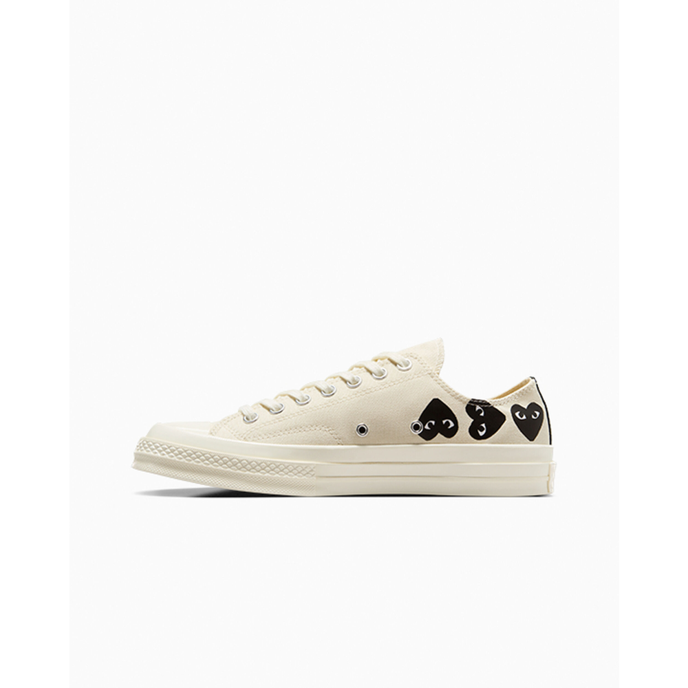 Converse Comme des Garçons PLAY x Converse Chuck 70 Low White Multi Heart A08150C / weiss