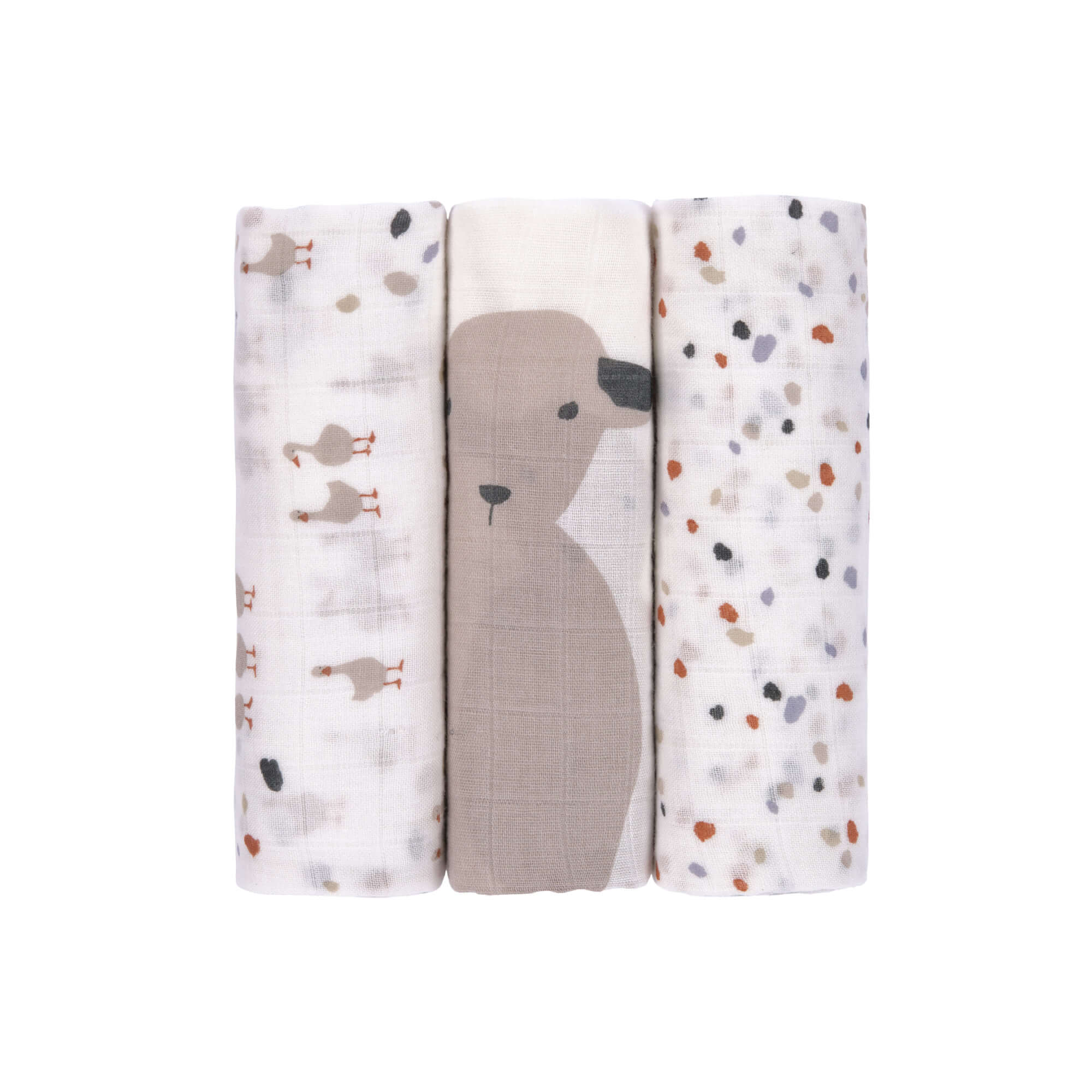 Mulltücher (3 Stk) - Heavenly Soft Swaddle L, Tiny Farmer Speckles