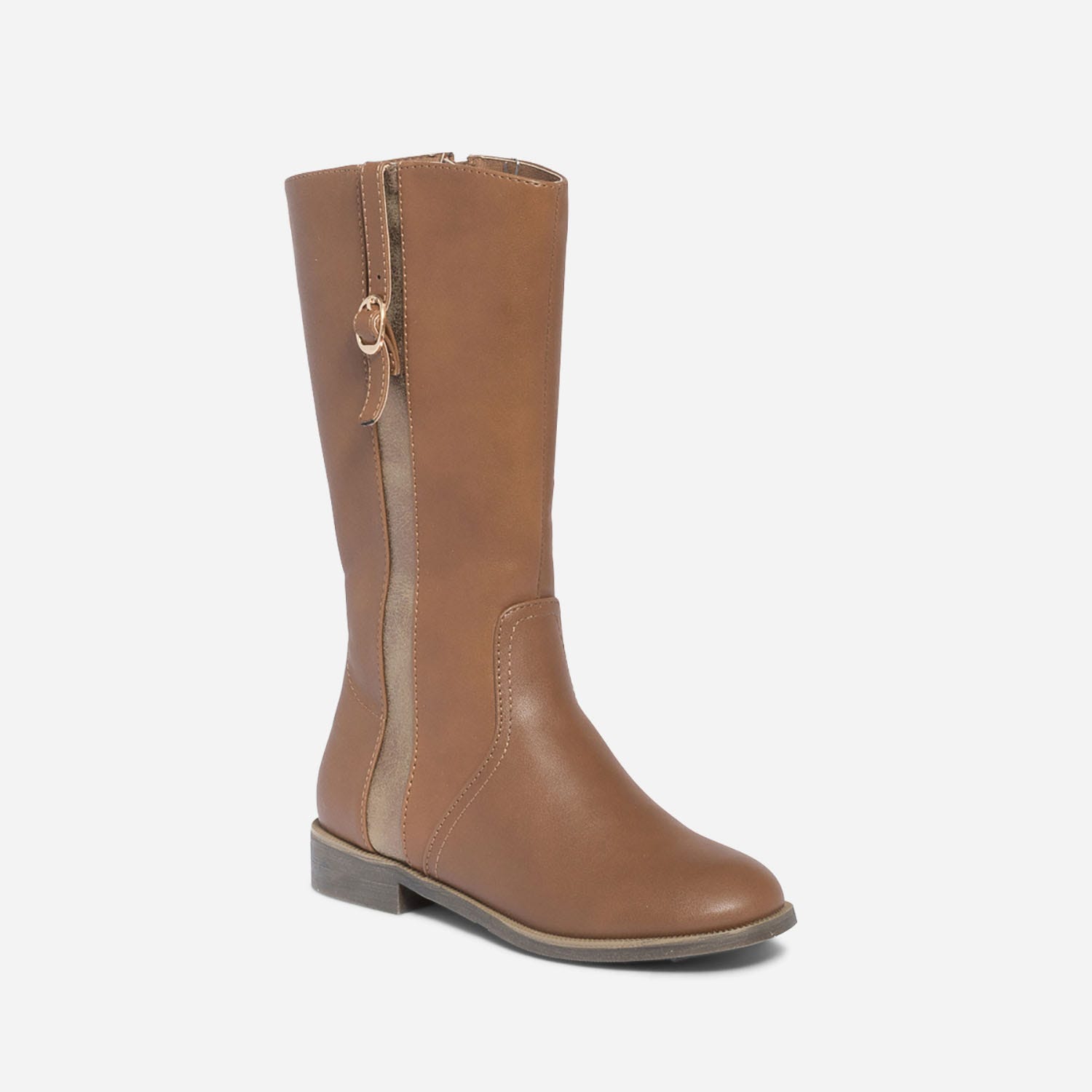 Botte marron avec bande pailletée