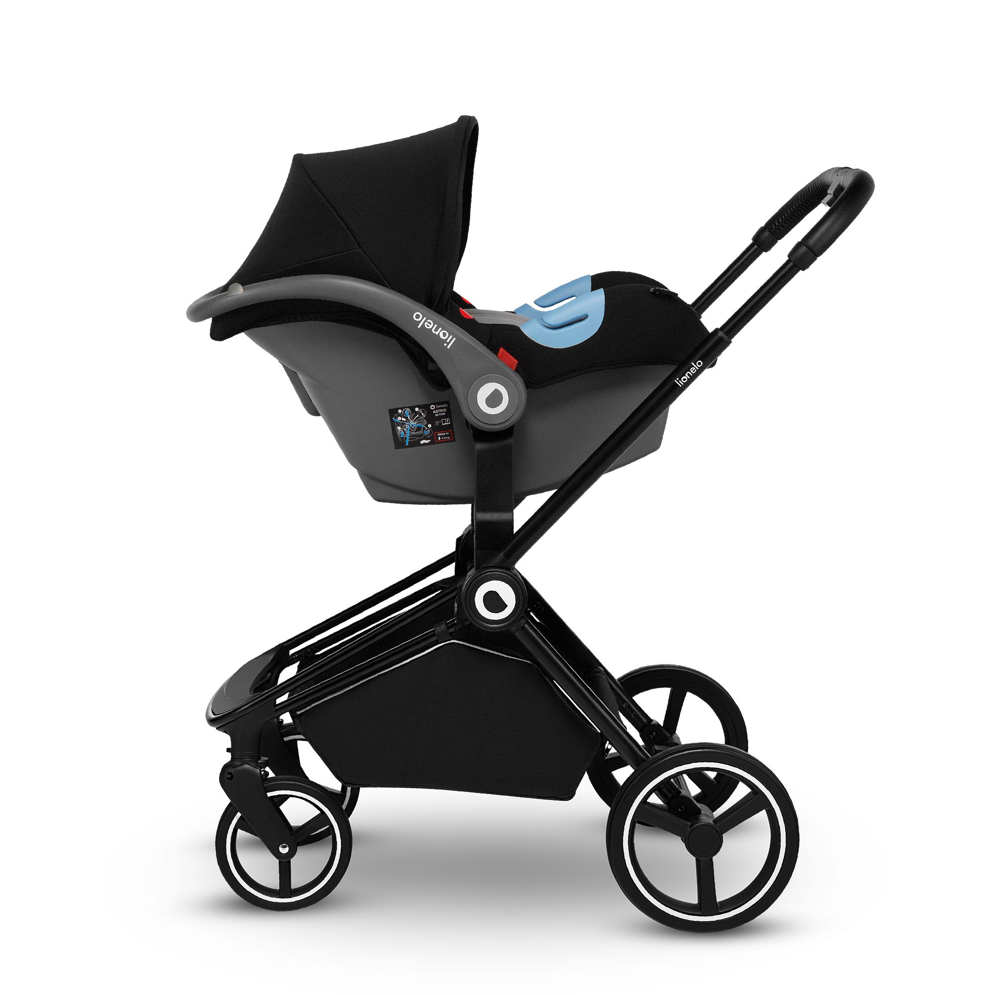 lionelo Kombi-Kinderwagen LO-MIKA 3in1, UPF 50+ MatratzeRegenschutzXXL 0 bis 22kg