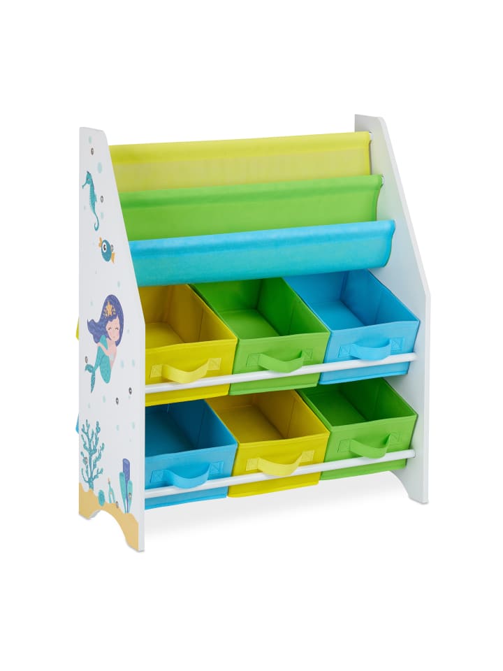 relaxdays Kinderregal Meer in Bunt - (B)62 x (H)74 x (T)31,5 cm günstig kaufen onesize