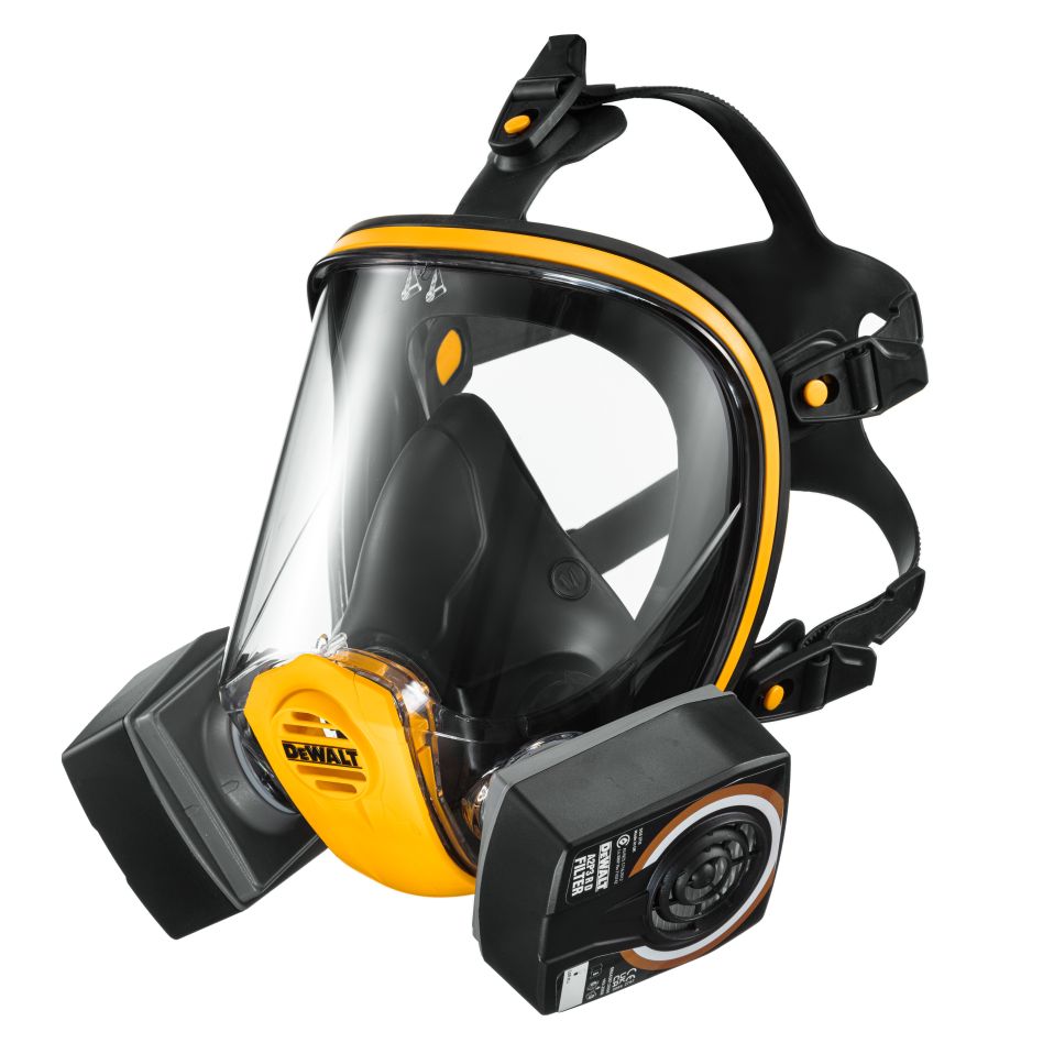 DeWalt Accessories DXIR1FFMLA2P3 Lehká opakovaně použitelná celoobličejová maska s filtry A2P3 – velikost L